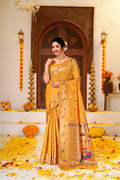 Yellow Silk Woven Paithani Saree With Weaving Zari Work