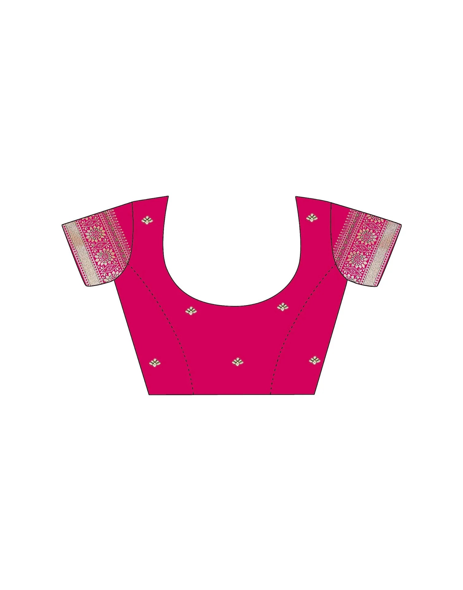 Rani Pink Silk Woven Banarasi Saree