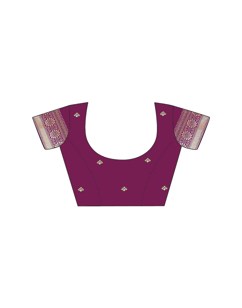 Dark Purple Silk Woven Banarasi Saree