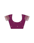 Dark Purple Silk Woven Banarasi Saree