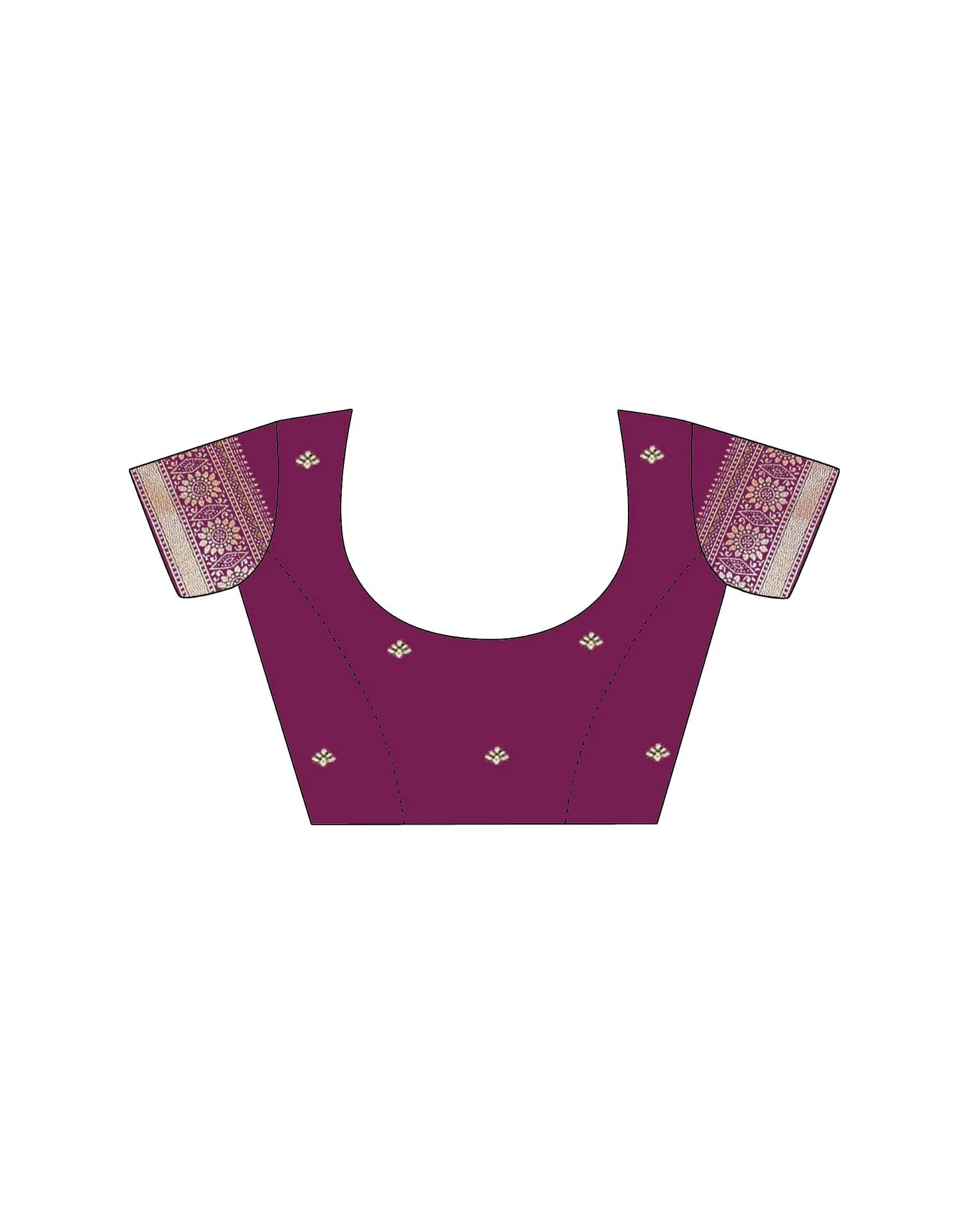 Dark Purple Silk Woven Banarasi Saree