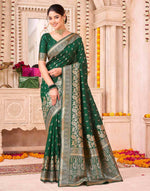 Green Silk Woven Banarasi Saree
