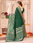 Green Silk Woven Banarasi Saree