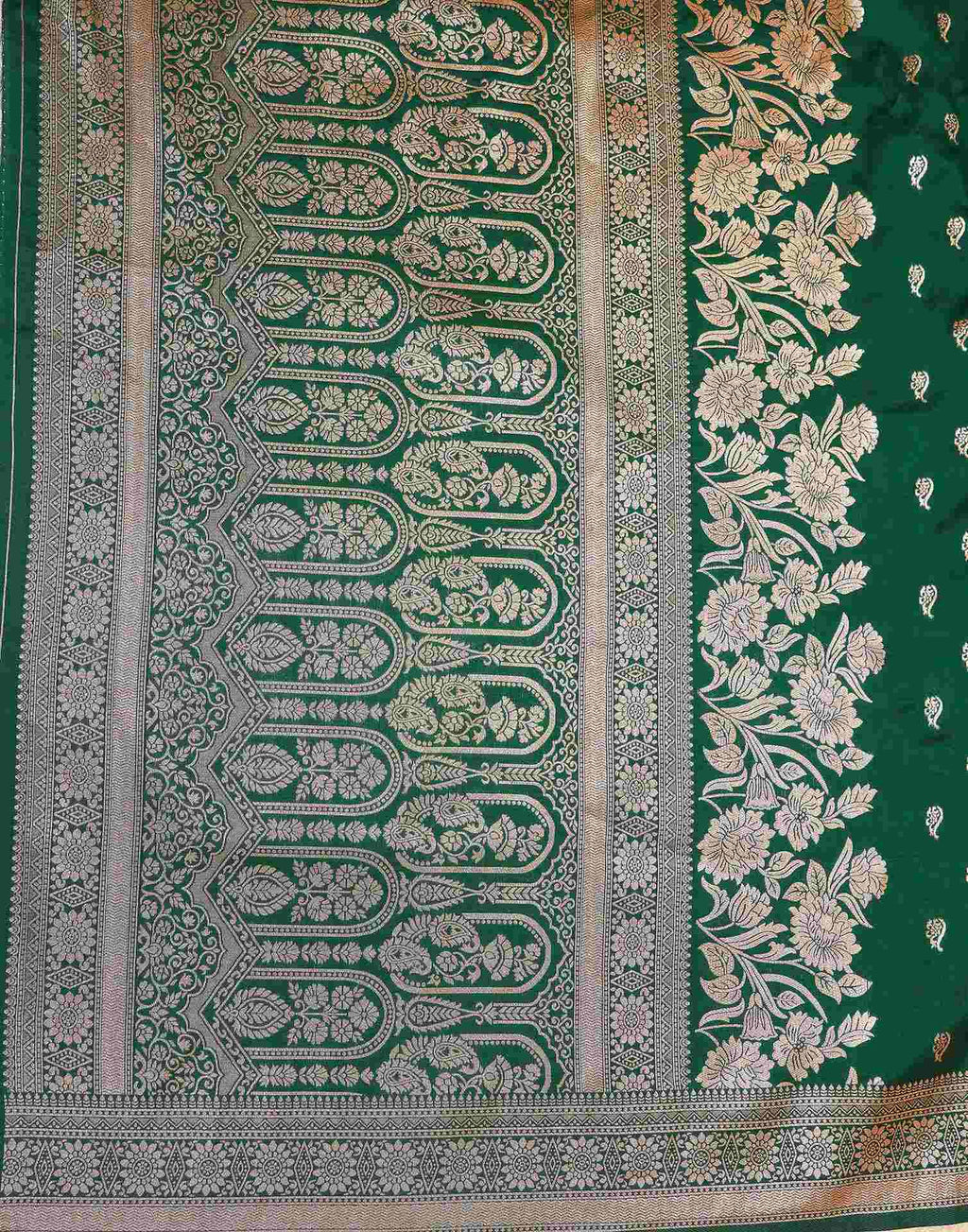 Green Silk Woven Banarasi Saree