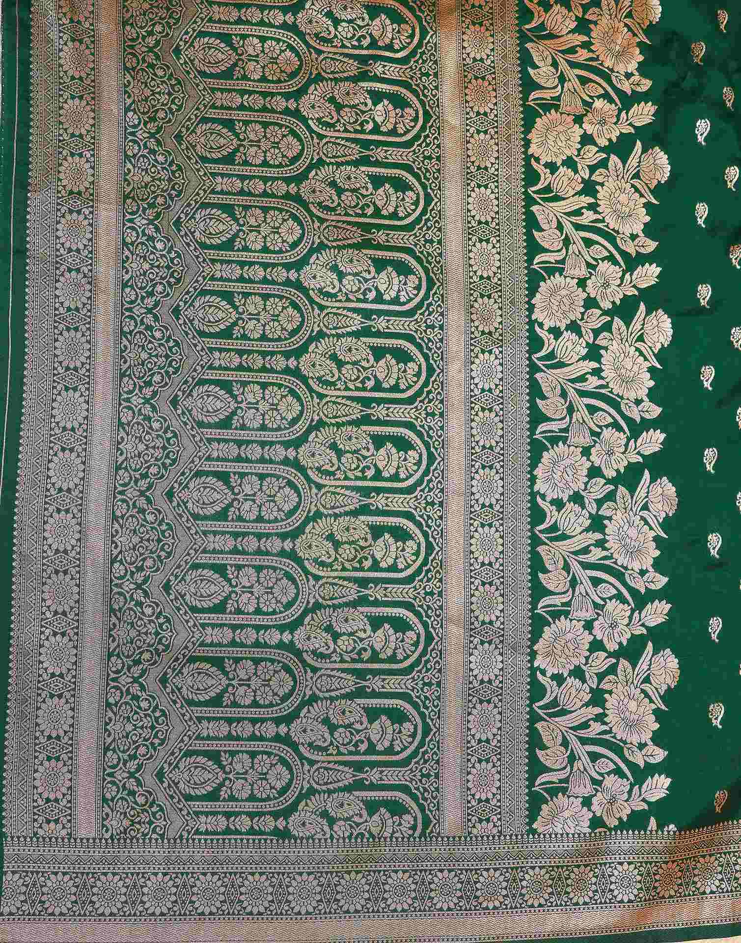 Green Silk Woven Banarasi Saree
