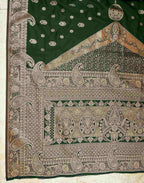 Green Blue Silk Woven Banarasi Saree