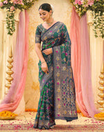 Green Silk Woven Banarasi Saree