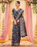 Black Silk Woven Banarasi Saree
