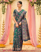 Green Silk Woven Banarasi Saree