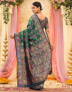 Green Silk Woven Banarasi Saree