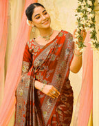 Red Silk Woven Banarasi Saree