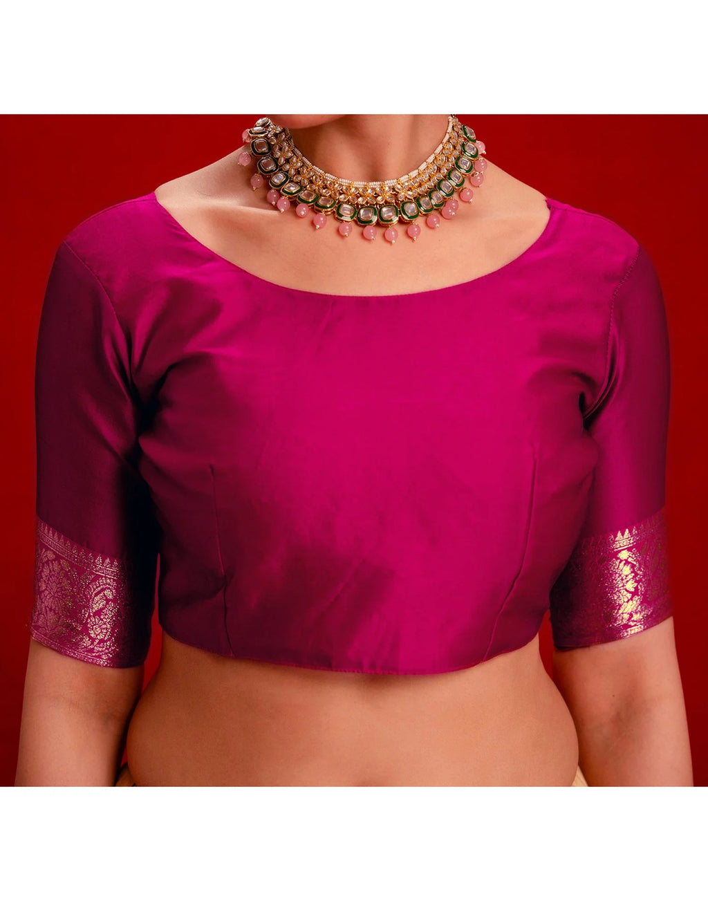 Rani Pink Silk Woven Banarasi Saree