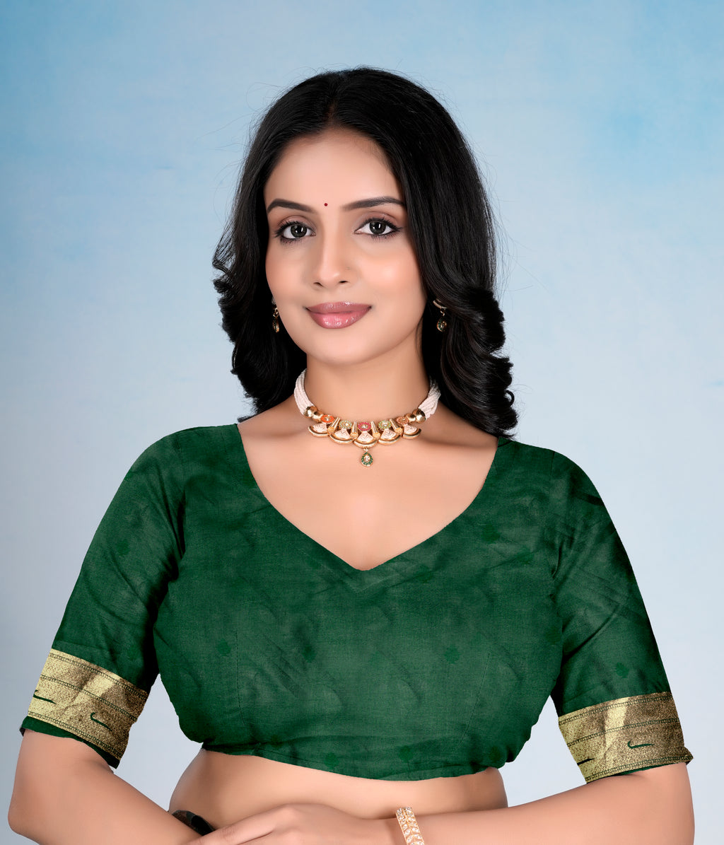 Green Silk Woven Paithani Saree With Weaving Zari Work