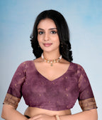 Dark Purple Silk Woven Paithani Saree With Weaving Zari Work